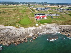 Royal Porthcawl 18th Aerial Rock Coast